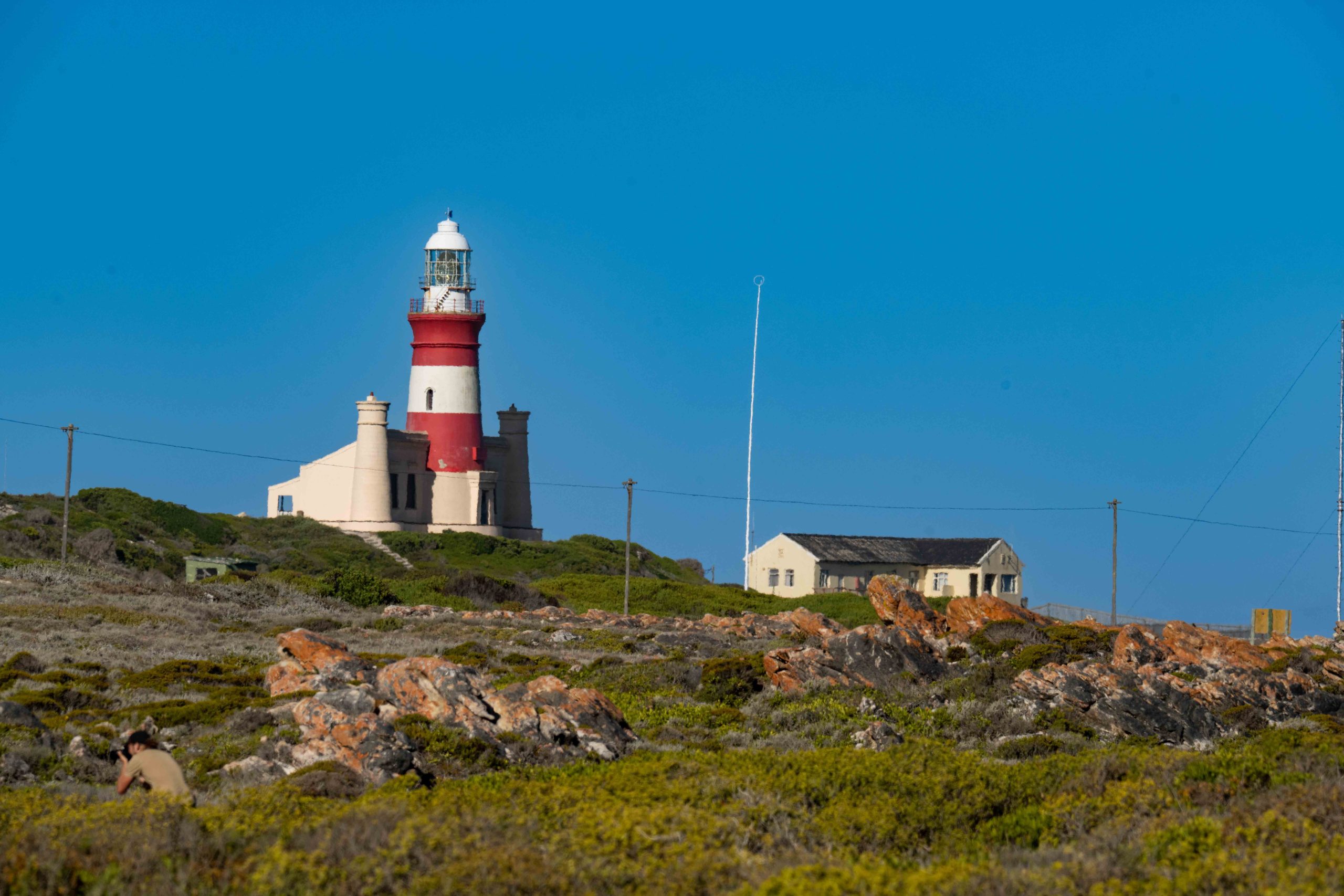 Cape Agulhas is located at the tip of Africa, where the Indian and Atlantic Ocean meet. This geographic significance makes it an awe-inspiring location for travellers seeking fishing activities, fresh seafood, sight-seeing, L'agulhas lighthouse, whale watching, and coastal nature reserves.